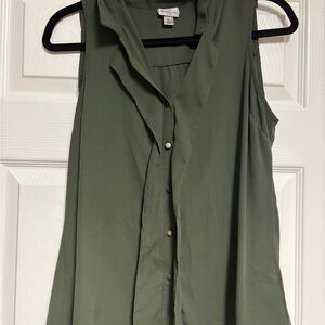 Women's Green Sleeveless Top